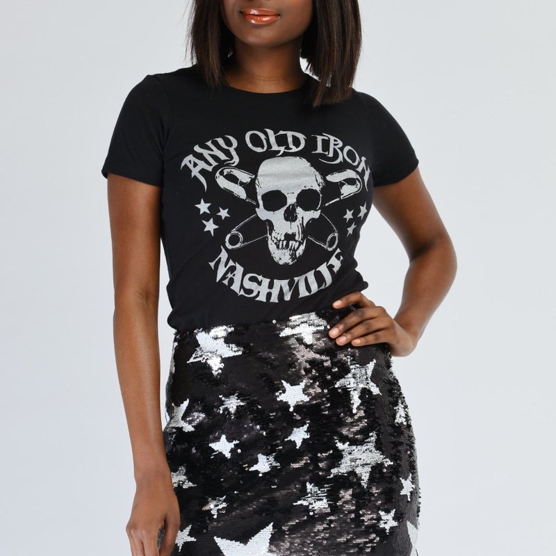 Any Old Iron Sparkle Star Skirt In Black