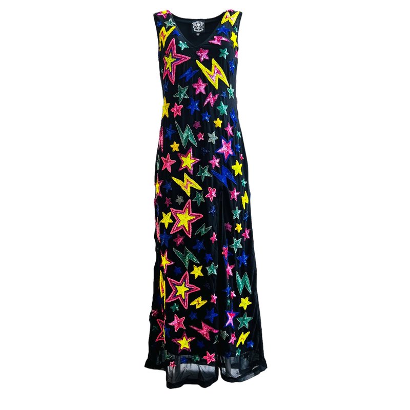 Shop Any Old Iron Star Lightning Gown In Black