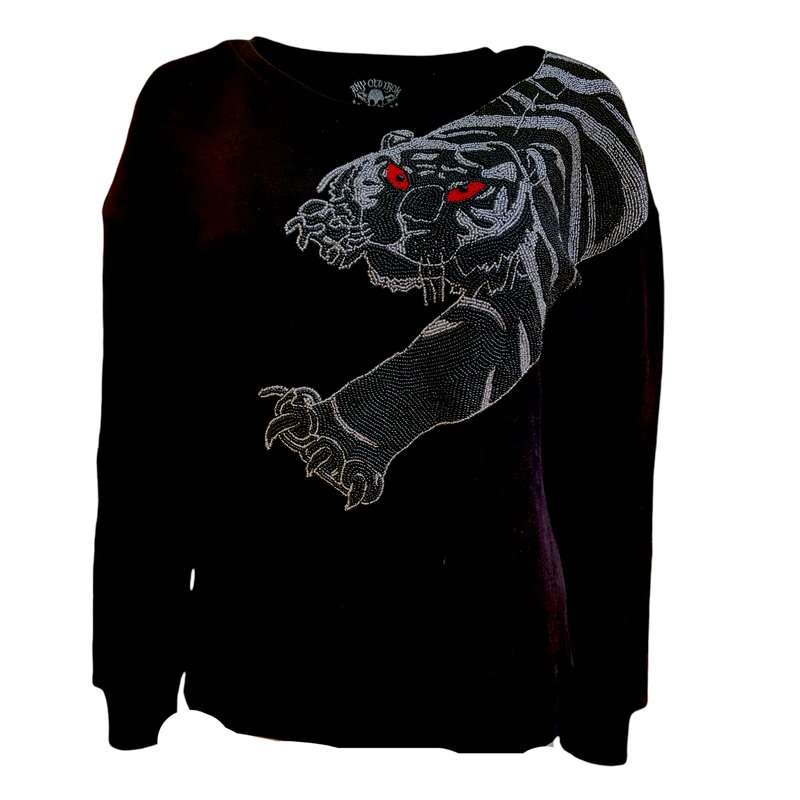 Any Old Iron Tiger Sweatshirt In Black