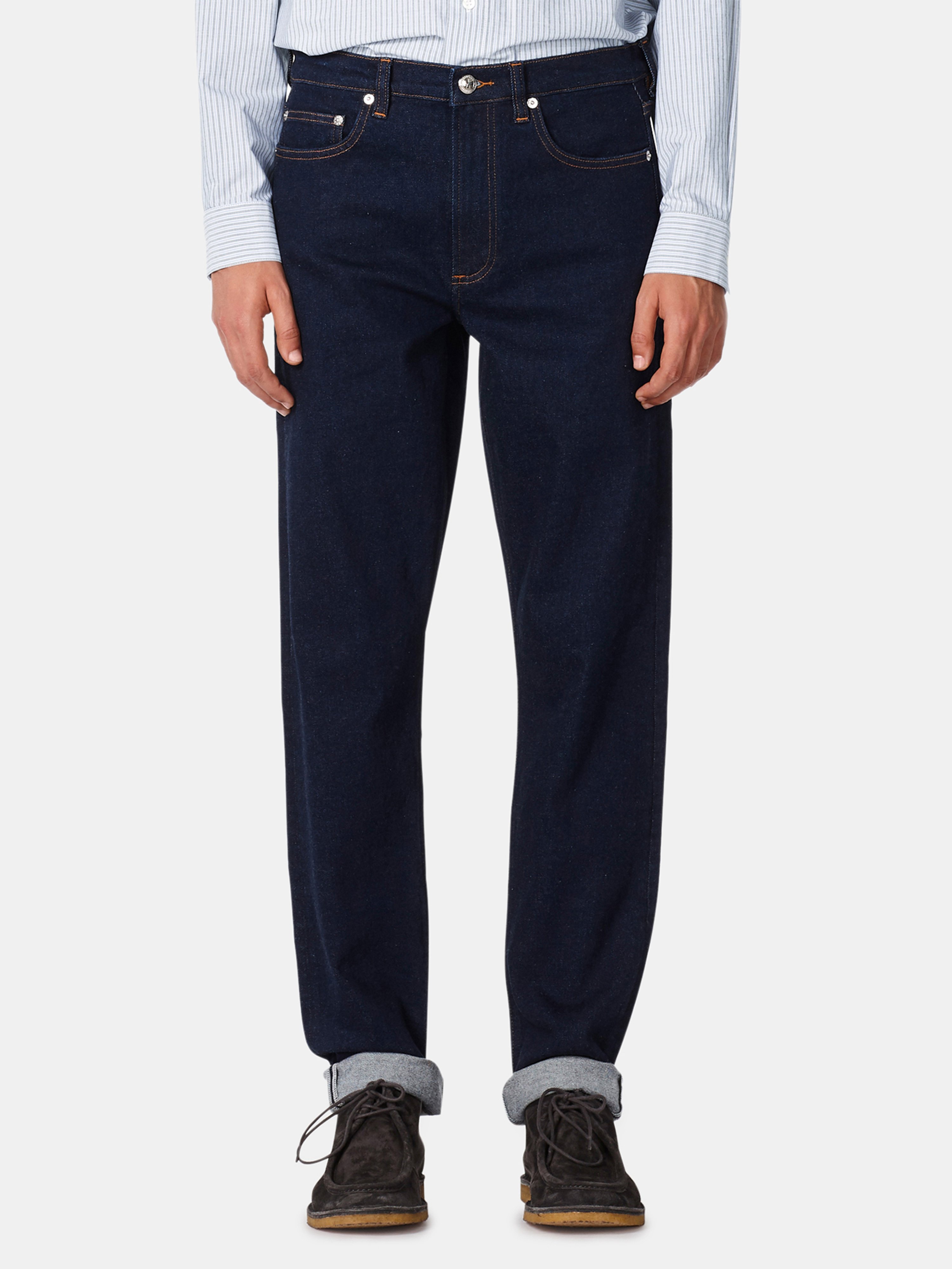 Apc Men's Middle Standard Slim-fit Mid Rise Jean In Indigo