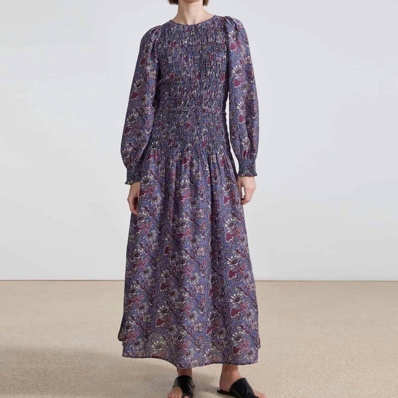 Shop Apiece Apart Tuva Maxi Dress In Dutch Floral In Purple