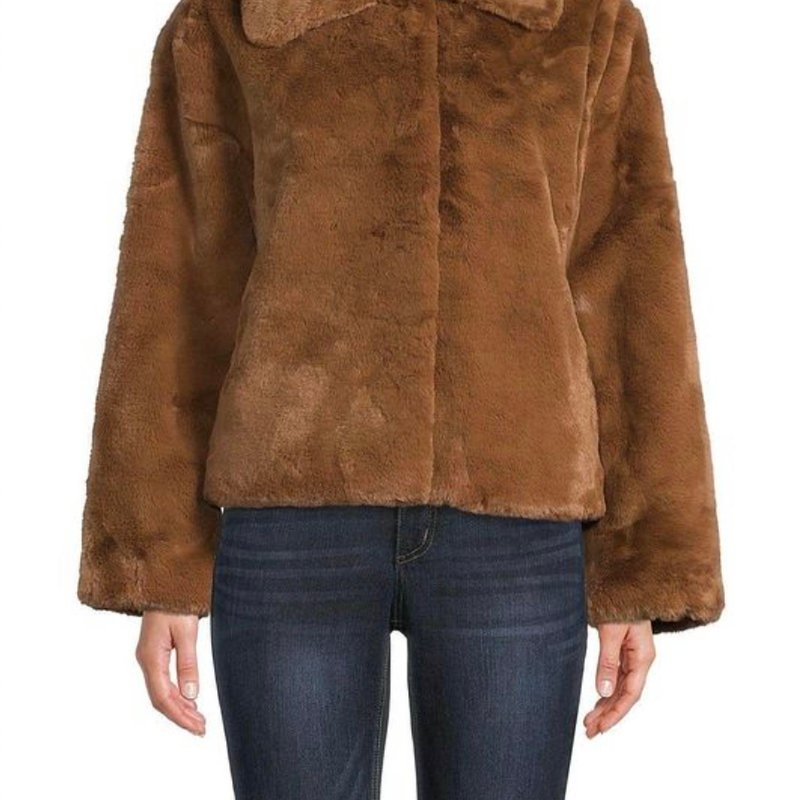 Shop Apparis Faux Fur Jacket In Brown