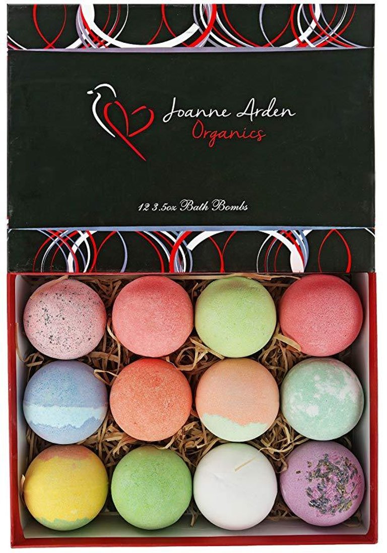 Joanne Arden 12 Piece Bath Bombs Gift Set. Premium Natural, Moisturize
