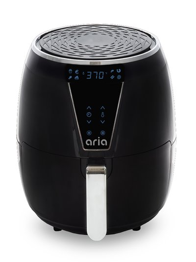 Aria 5 Qt. Black Teflon-Free Ceramic Air Fryer With Recipe Book product