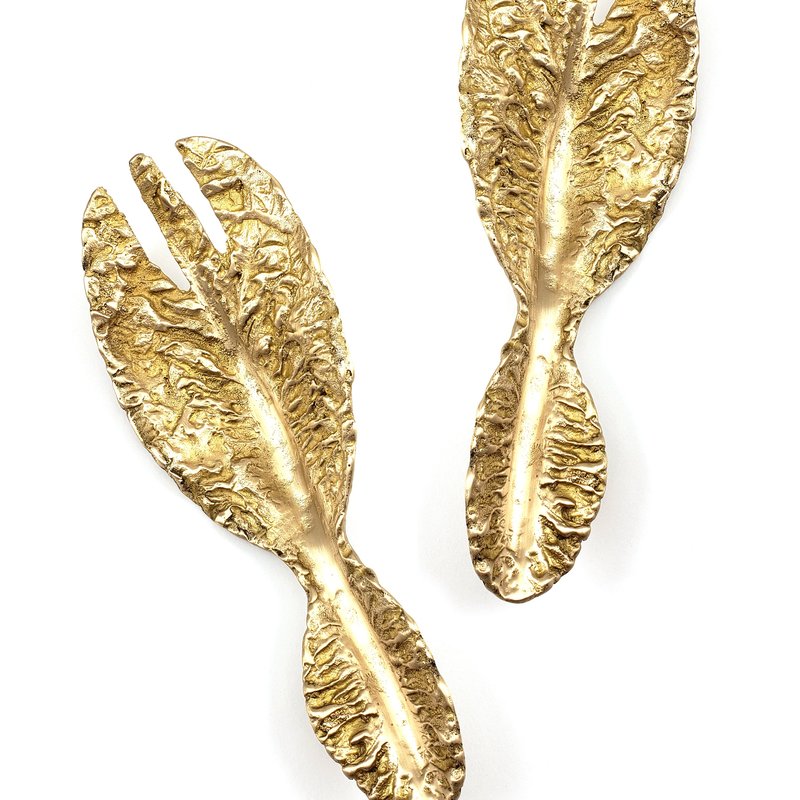Ariana Ost Cast Lettuce Salad Servers In Gold