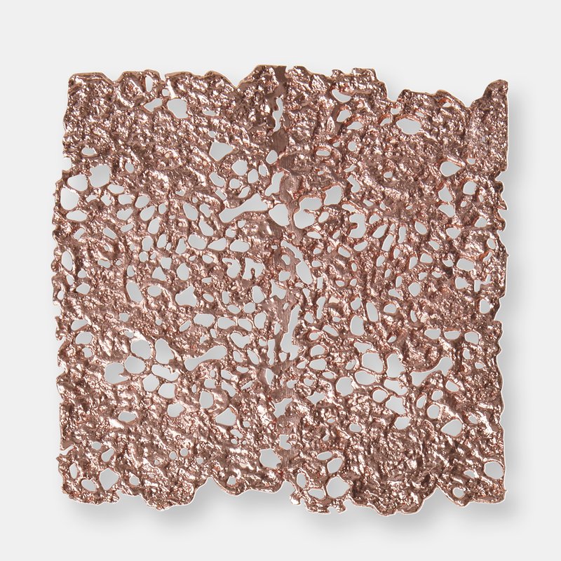 Ariana Ost Cast Square Lace Coaster In Brown
