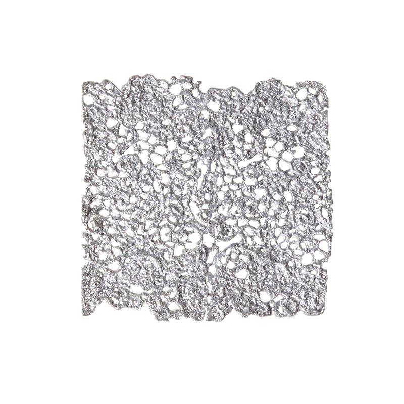 Ariana Ost Cast Square Lace Coaster In Grey