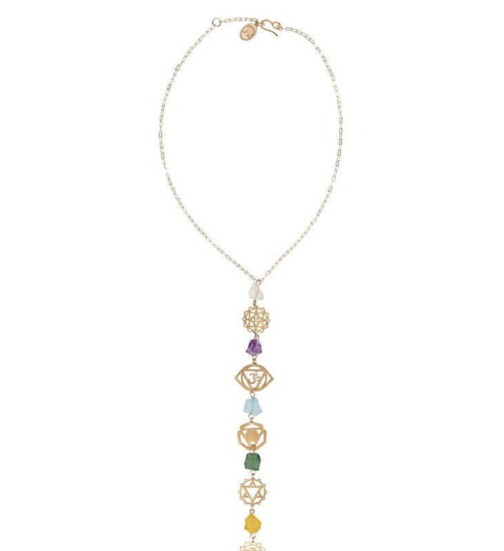 Ariana Ost Chakra Necklace In Gold