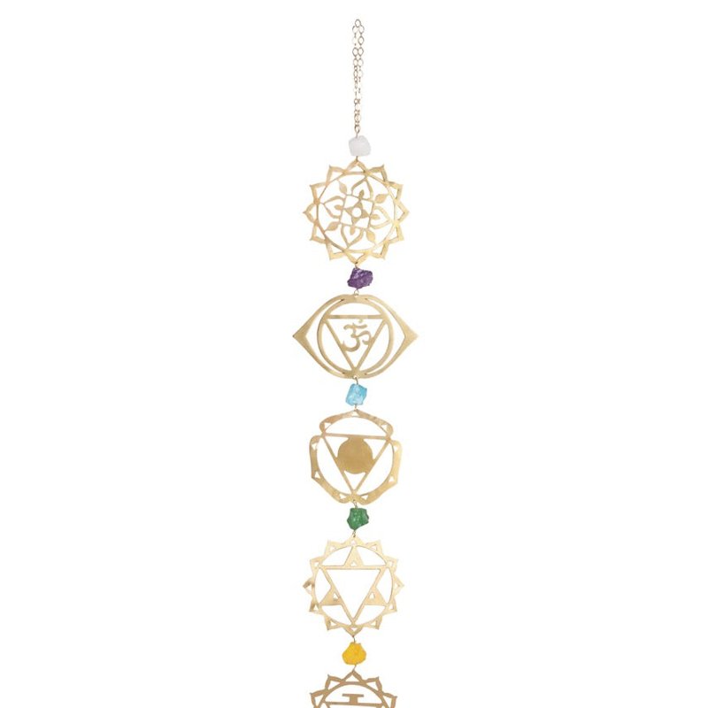 Ariana Ost Chakra Yoga Wall Hanging Décor In Gold