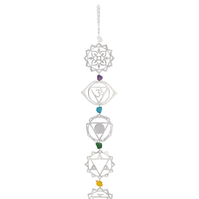 Ariana Ost Chakra Yoga Wall Hanging Décor In Grey