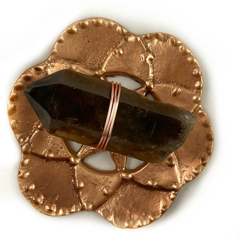 Ariana Ost Copper Flower Of Life Crystal Dish