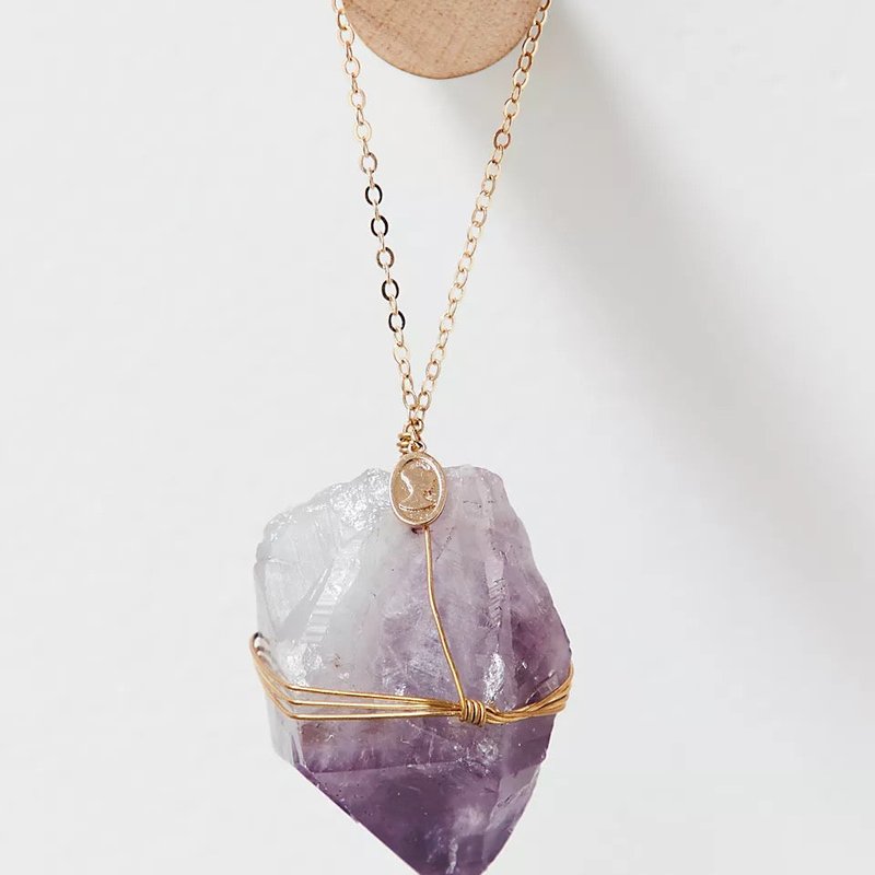 Ariana Ost Healing Crystal Amethyst Ornament In Purple