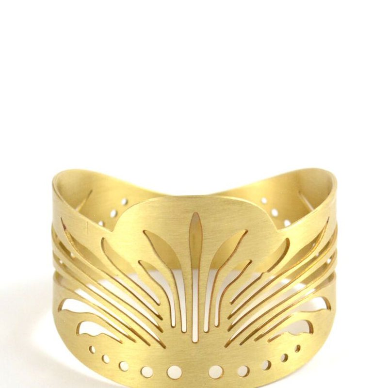 Ariana Ost Palm Napkin Ring In Gold