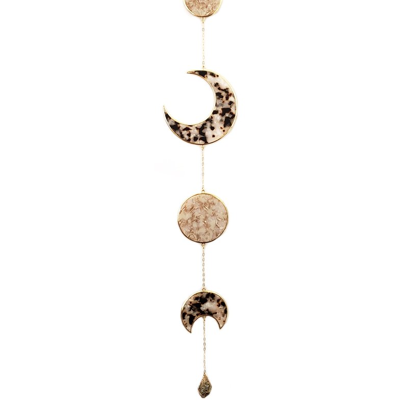 Ariana Ost Resin Moon Phase Wall Hanging In Gold