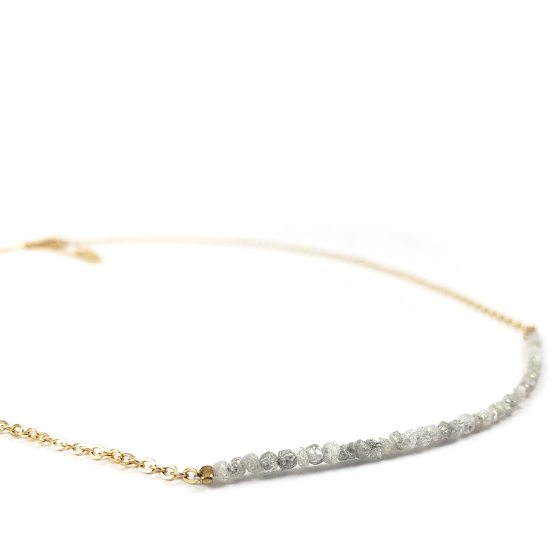 Ariana Ost Rough Diamond Necklace In Gold