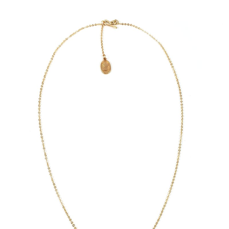 Ariana Ost Selenite Necklace In Gold