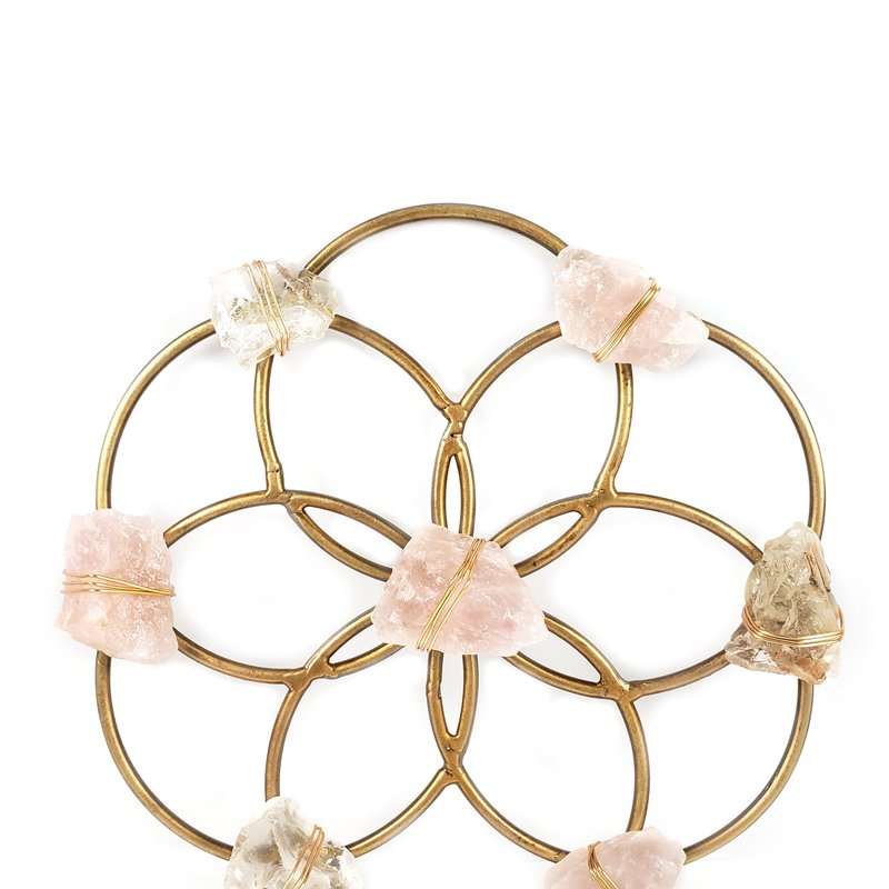 Ariana Ost Small Flower Of Life Crystal Grid In Gold