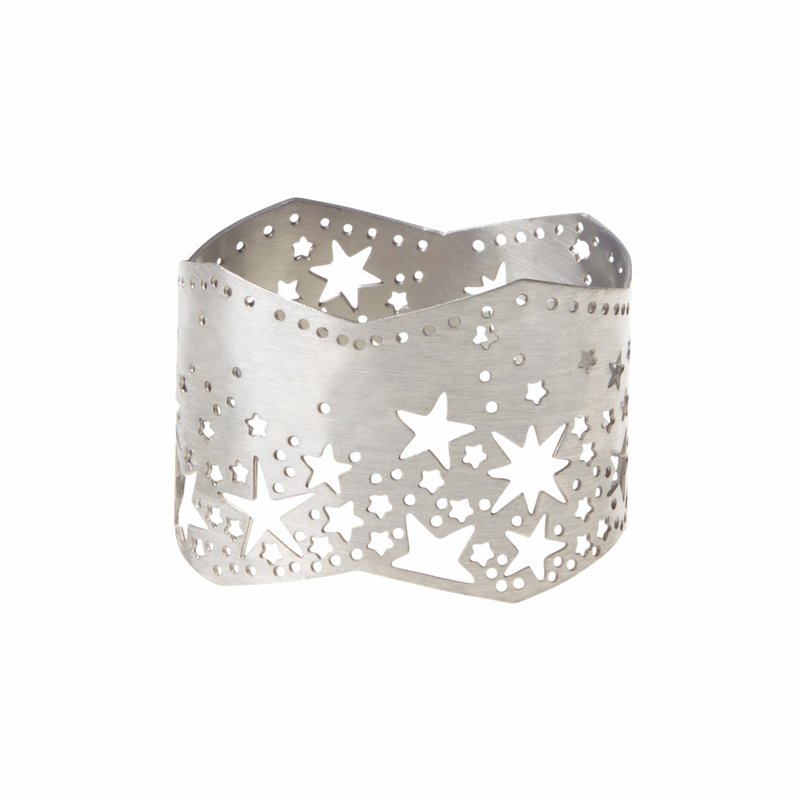 Ariana Ost Twinkling Star Napkin Ring In Grey