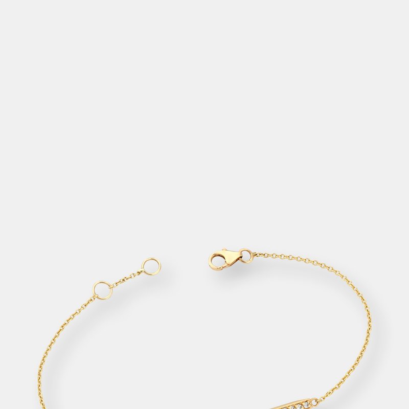 Ariana Rabbani Diamond Bar Bracelet In White Gold