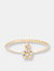Diamond Dangle Flower Ring - Yellow Gold