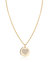 Diamond Disc Heart Necklace - Gold
