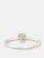 Diamond Flower Ring - Rose Gold