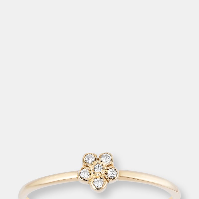 Ariana Rabbani Diamond Flower Ring In Yellow Gold