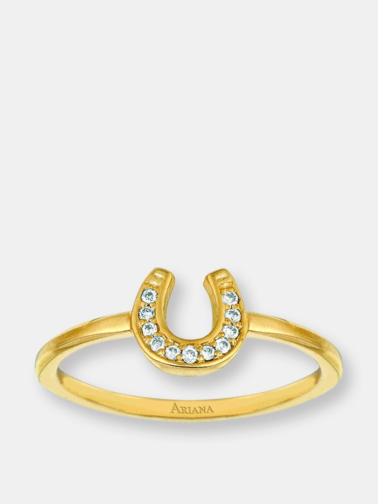 Diamond Horseshoe Ring - Yellow gold