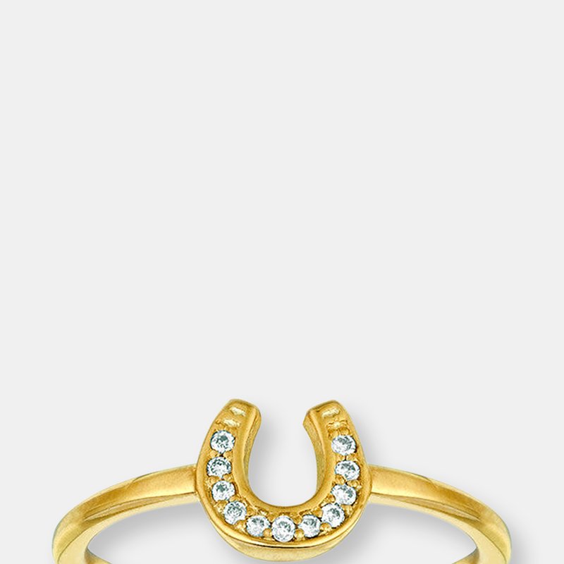 Ariana Rabbani Diamond Horseshoe Ring In White Gold