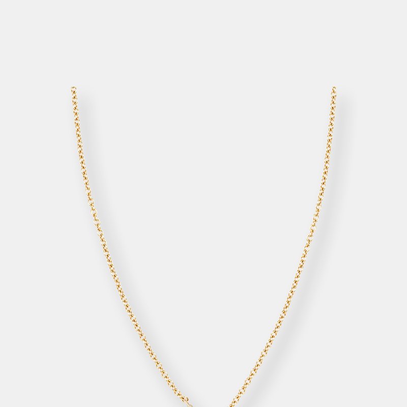 Ariana Rabbani Diamond Leaf Necklace In Yellow Gold