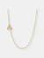 Diamond Side-Initial Necklace - Yellow Gold