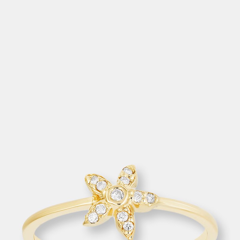 Ariana Rabbani Diamond Starfish Ring In Yellow Gold