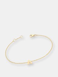Gold Initial Necklace - White Gold