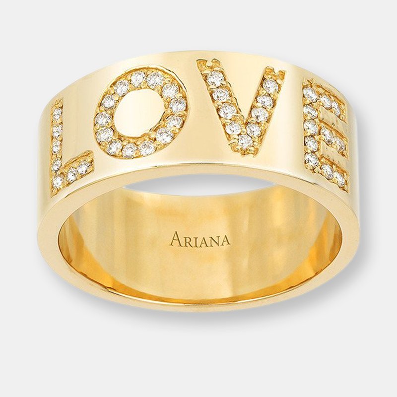 Ariana Rabbani Love Cigar Band In White Gold