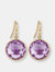 Purple Amethyst Lollipop Earrings - Rose Gold