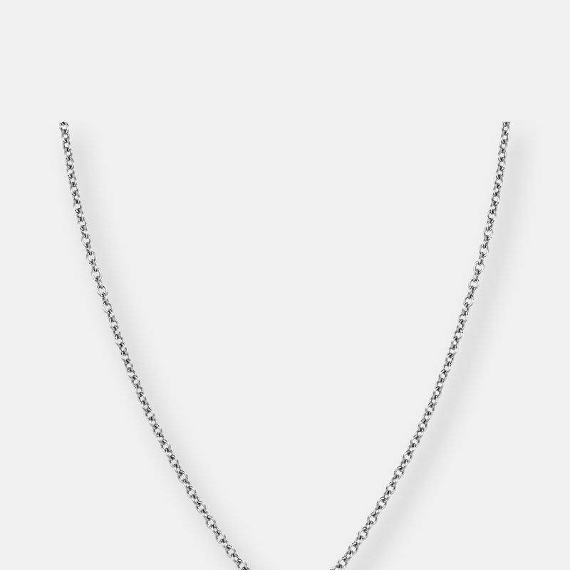 Ariana Rabbani Single Diamond Gold Heart Necklace In White Gold