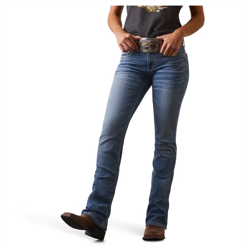 Shop Ariat Women's Jayla Real Bootcut Jeans In Tennessee In Blue