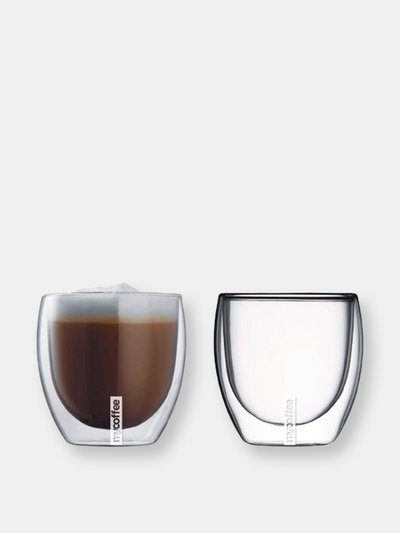 Armadale Brands Mycoffee Double Wall Coffee Glasses (Set of 2, 3.4 Fl Oz) product