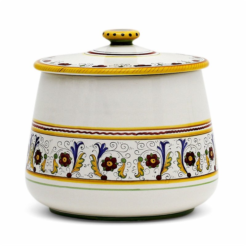 Artistica - Deruta Of Italy Deruta Bella Conica: Large Biscottiera Jar In White