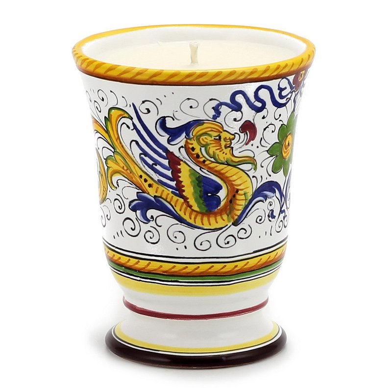 Shop Artistica - Deruta Of Italy Deruta Candles: Bell Cup Candle ~ Deruta Raffaellesco Design