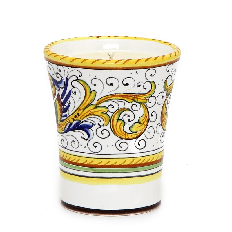 Shop Artistica - Deruta Of Italy Deruta Candles: Deluxe Precious Flared Candle Raffaellesco Deluxe Design