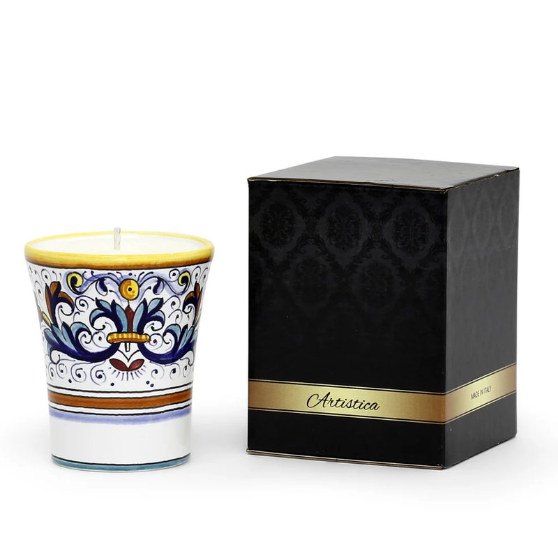 Shop Artistica - Deruta Of Italy Deruta Candles: Deluxe Precious Flared Candle Ricco Deruta Deluxe Design
