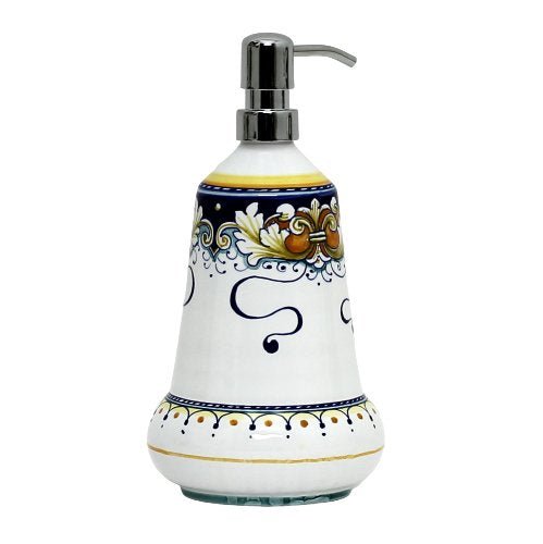 Shop Artistica - Deruta Of Italy Deruta Foglie: Liquid Soap/lotion Dispenser With Chrome Pump (large 26 Oz)
