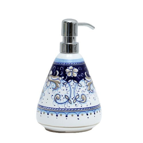 Shop Artistica - Deruta Of Italy Deruta Vario Blue: Liquid Soap/lotion Dispenser With Chrome Pump (medium 18 Oz)