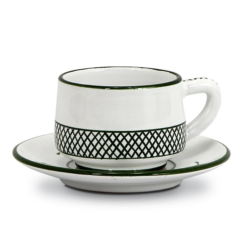 Shop Artistica - Deruta Of Italy Giardino: Cup And Saucer Set [r] In White