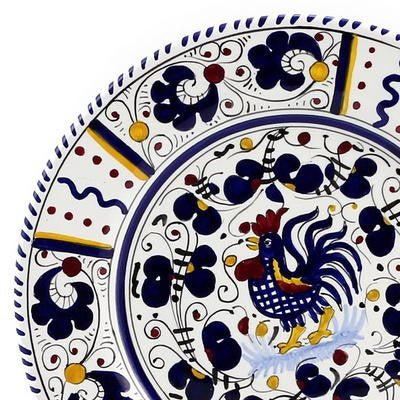 Shop Artistica - Deruta Of Italy Orvieto Blue Rooster: Salad Plate