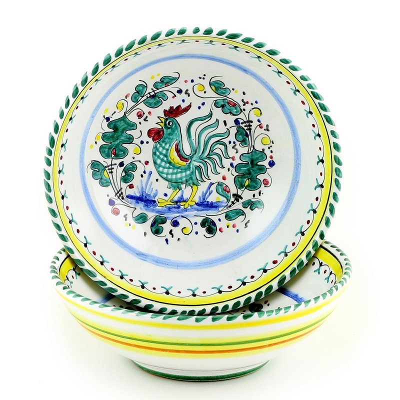 Shop Artistica - Deruta Of Italy Orvieto Green Rooster: 4 Pieces Place Setting