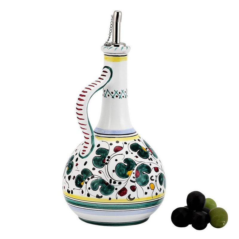 Shop Artistica - Deruta Of Italy Orvieto Green Rooster: Olive Oil Bottle Dispenser Deluxe