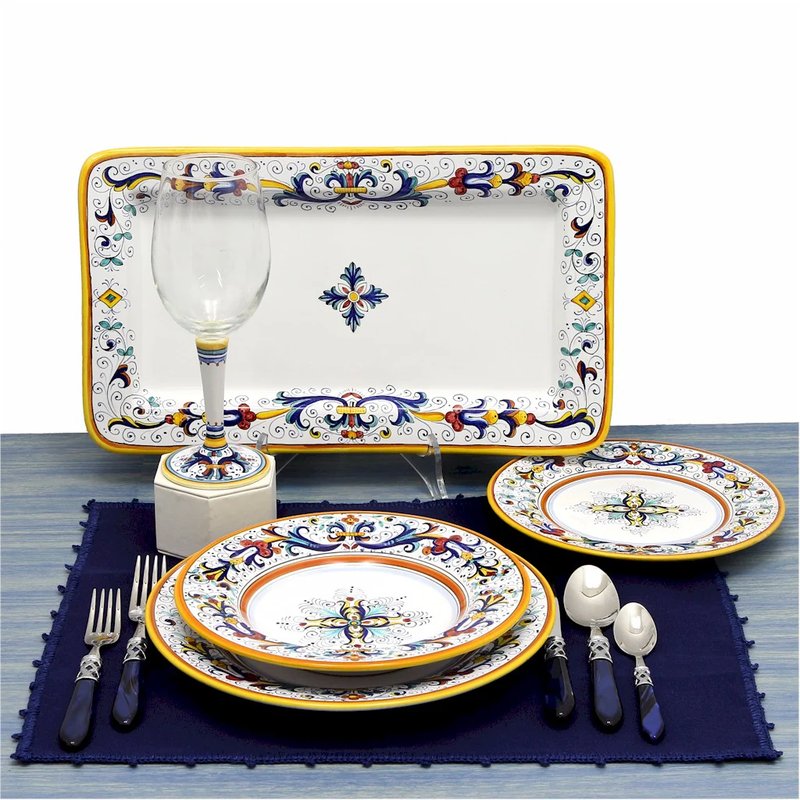 Shop Artistica - Deruta Of Italy Ricco Deruta Deluxe: Large Oval Platter In White