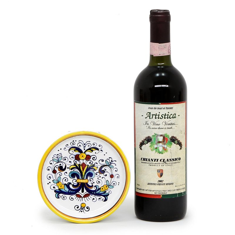 Shop Artistica - Deruta Of Italy Ricco Deruta Deluxe: Wine Coaster In White